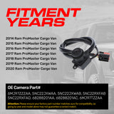 Ram ProMaster Cargo Van (2014-2020) OEM Replacement Backup Camera OE Part # 5NC22JXWAA, 5NC22JXWAB, 5NC22RXFAB, 5NC22RXFAD, 68288201AA, 68288201AC, 6MJ97TZZAA, 6MJ97ZZZAA - Master Tailgaters