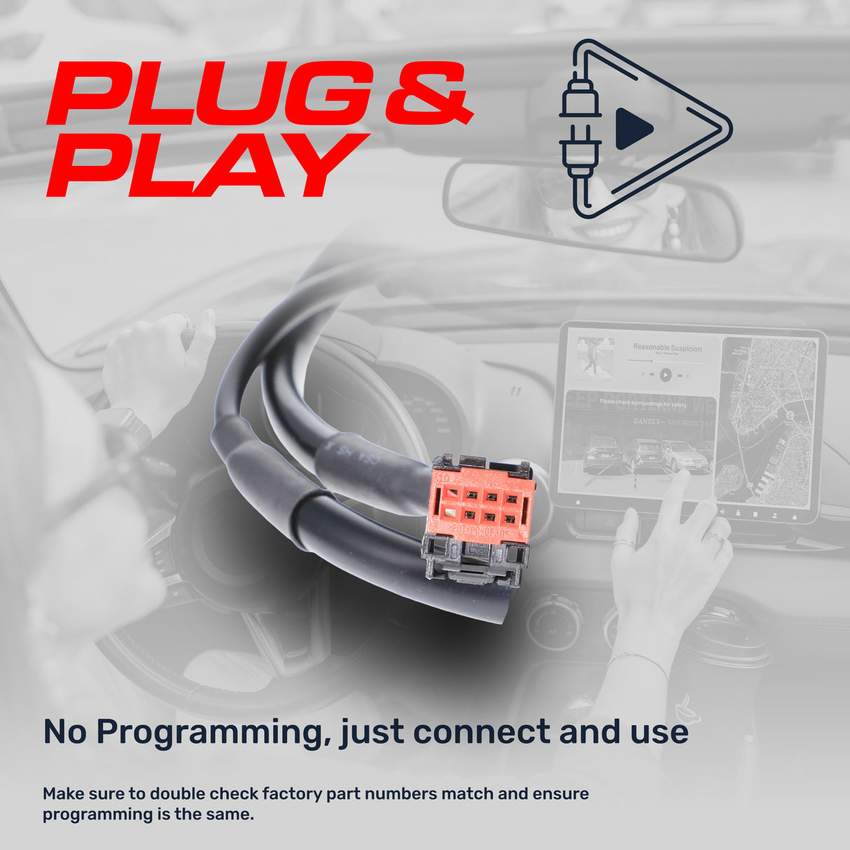 Ram ProMaster Cargo Van (2014-2020) OEM Replacement Backup Camera OE Part # 5NC22JXWAA, 5NC22JXWAB, 5NC22RXFAB, 5NC22RXFAD, 68288201AA, 68288201AC, 6MJ97TZZAA, 6MJ97ZZZAA - Master Tailgaters