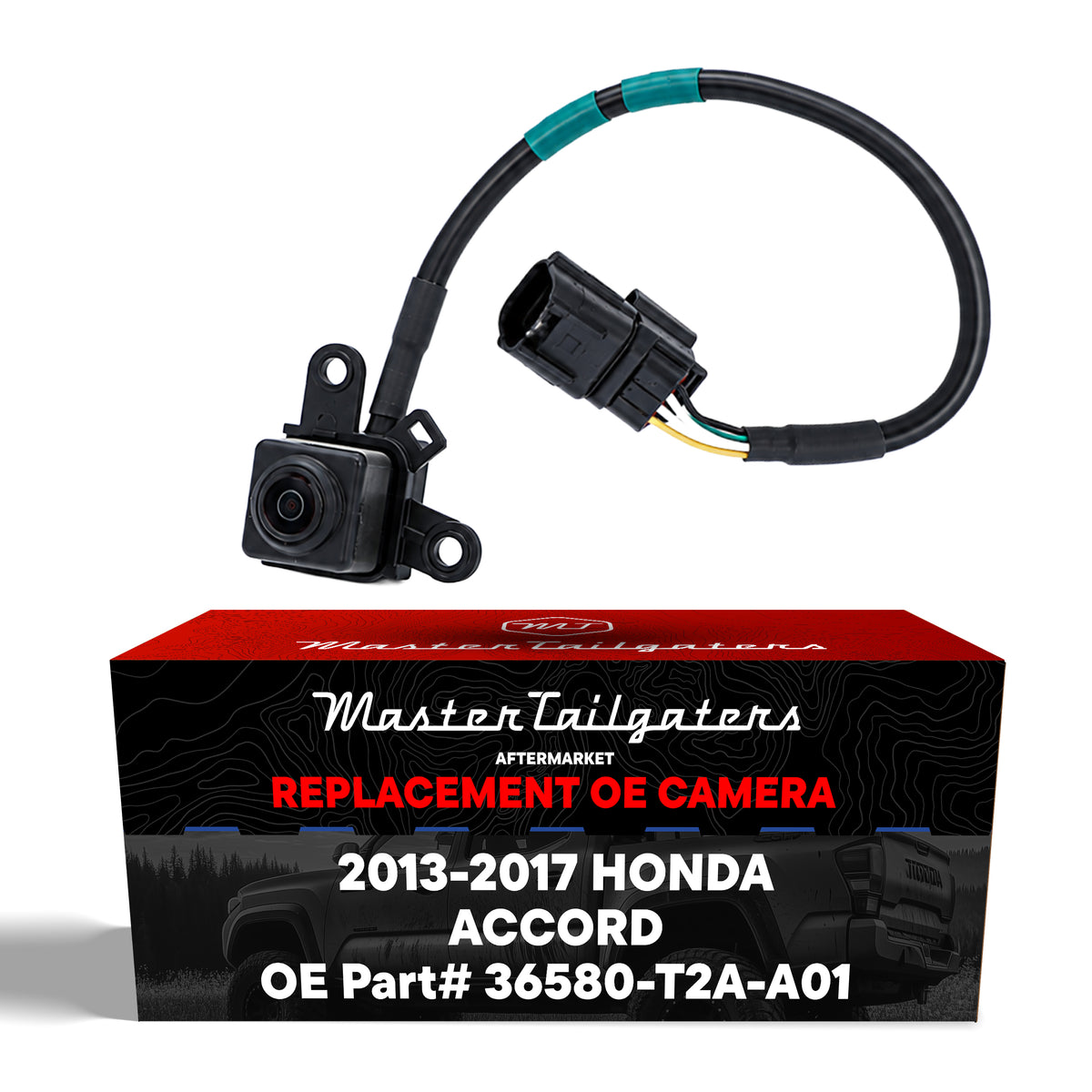 Honda Accord Sedan (2013-2017), Accord Coupe (2013-2017), Accord Hybrid (2014-2015, 2017) OEM Replacement Right Side View Camera OE Part # 36580-T2A-A01