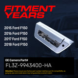 Tailgate Handle Upgraded Chrome Metal Replacement for Ford F150 (2015-2018) OE Part # FL3Z-9943400-HA