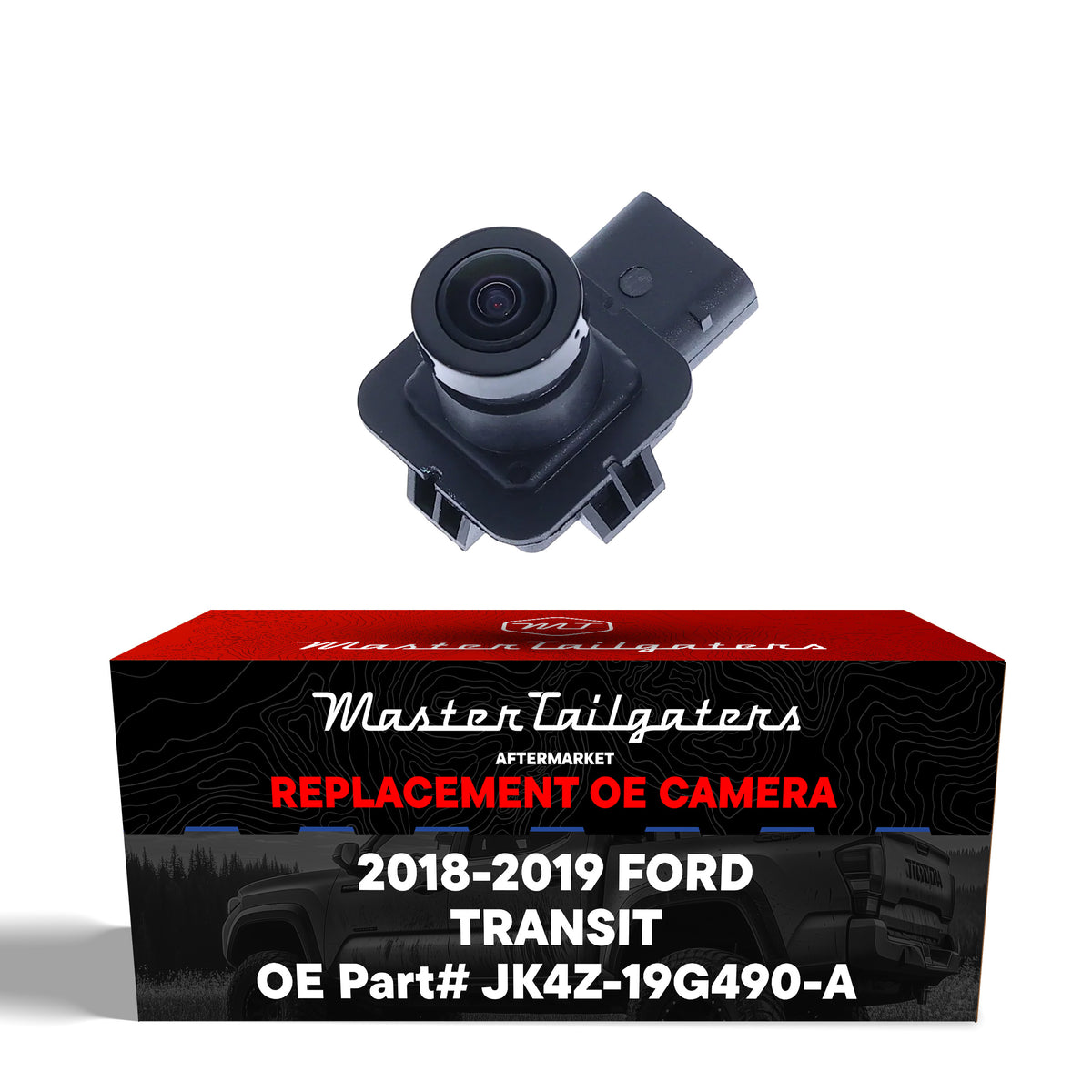 Ford Transit Passenger/Cargo Van (2018-2019) [Medium Roof, High Roof, On High Mount Stop Lamp] OEM Replacement Backup Camera OE Part # JK4Z-19G490-A