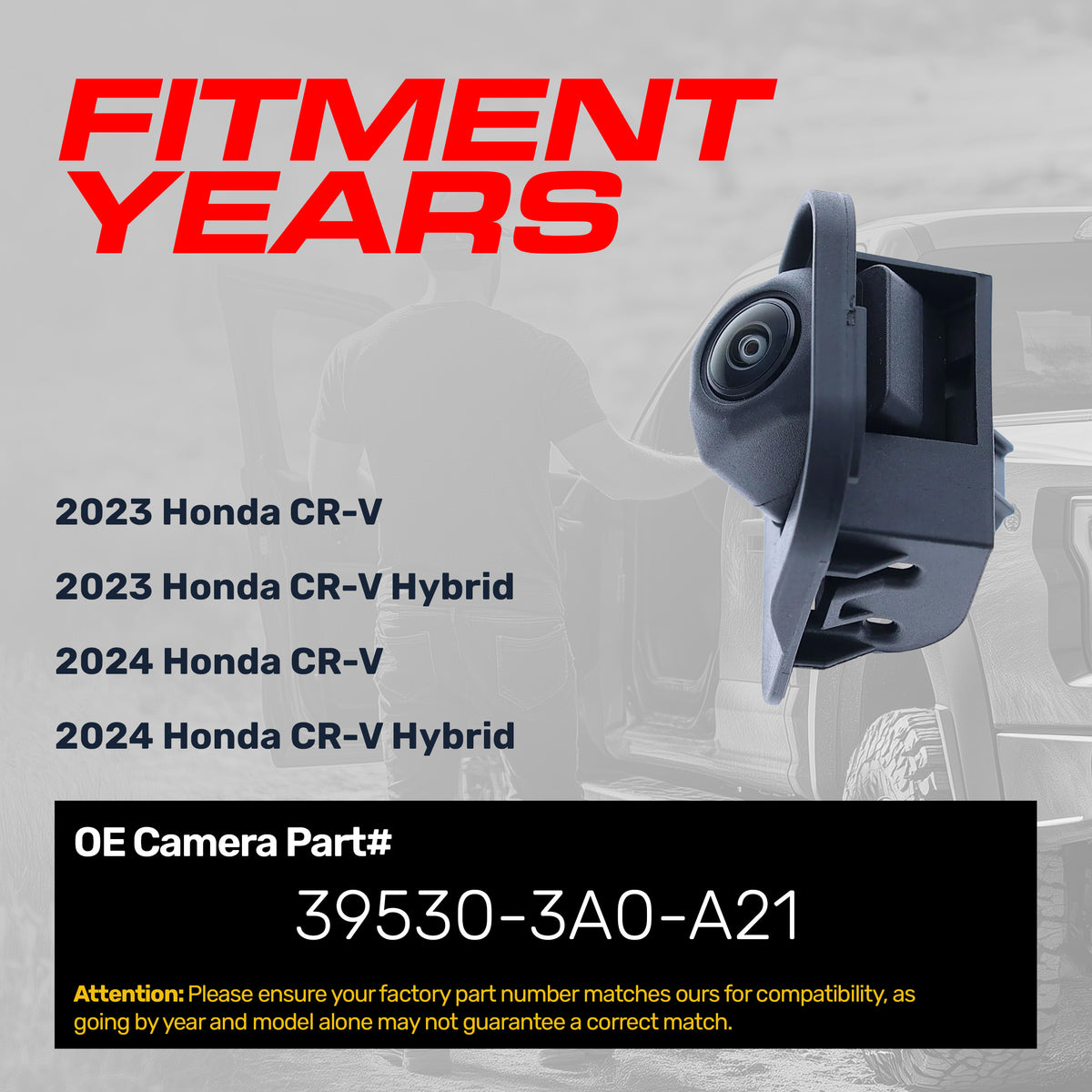 Honda CR-V + Hybrid (2023-2024) OEM Replacement Backup Camera OE Part # 39530-3A0-A21