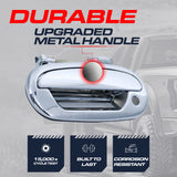 Exterior Door Handle Upgraded Chrome Metal Replacement for Ford F150/F250 (1997-2003), Ford Super Duty (1997-2003) OE Part # 5L3Z-7822405-AAPTM | Front LH w/ Padhole w/ Keyhole