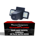 Toyota Corolla Sedan/Hybrid (2020-2022) Assy w/ Mounting Grommet OEM Replacement Backup Camera OE Part # 86790-02190