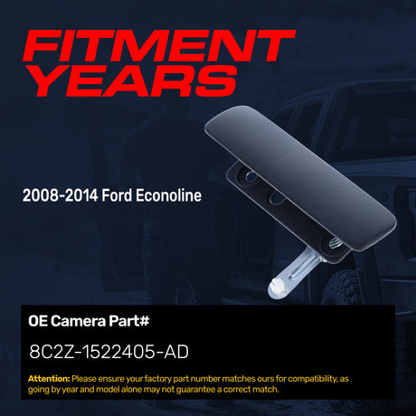 Exterior Door Handle Upgraded Black Metal Replacement for Ford Econoline (2008-2014) OE Part # 8C2Z-1522405-AD | Front LH w/o Keyhole