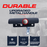 Exterior Door Handle Upgraded Black Metal Replacement for Ford Econoline (2008-2014) OE Part # 8C2Z-1522405-AD | Front LH w/o Keyhole