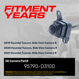Hyundai Tucson (2019-2021) OEM Replacement Right Side View Camera OE Part # 95790-D3100