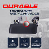 Exterior Door Handle Upgraded Black Metal Replacement for Ford Ranger (2001-2011) / Mazda B-Series Pickup (2001-2010) OE Part # 2L5Z-1022404-BAA | Front RH=LH w/o Keyhole