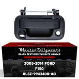 Tailgate Handle Upgraded Black Metal Replacement for Ford F150 (2005-2014) OE Part # 8L3Z-9943400-AC | Tailgate Handle w/ Keyhole, w/ Camera Hole