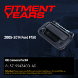 Tailgate Handle Upgraded Black Metal Replacement for Ford F150 (2005-2014) OE Part # 8L3Z-9943400-AC | Tailgate Handle w/ Keyhole, w/ Camera Hole