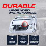 Tailgate Handle Upgraded Chrome Metal Replacement for Ford F150 (2005-2014) / Lincoln Mark LT (2006-2014) OE Part # 8L3Z-9943400 | Tailgate Handle w/ Keyhole, w/ Camera Hole