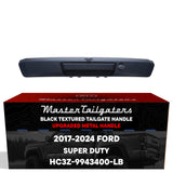 Tailgate Handle Upgraded Black Metal Replacement for Ford Super Duty (2017-2024) OE Part # HC3Z-9943400-LB | Tailgate Handle w/ Keyhole, w/ Camera Hole