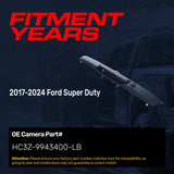 Tailgate Handle Upgraded Black Metal Replacement for Ford Super Duty (2017-2024) OE Part # HC3Z-9943400-LB | Tailgate Handle w/ Keyhole, w/ Camera Hole
