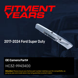 Tailgate Handle Upgraded Chrome Metal Replacement for Ford Super Duty (2017-2024) OE Part # HC3Z-9943400 | Tailgate Handle w/ Keyhole, w/ Camera Hole