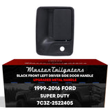Exterior Door Handle Upgraded Black Metal Replacement for Ford Super Duty (1999-2016) OE Part # 7C3Z-2522405 | Front LH w/ Keyhole
