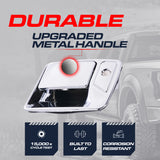 Exterior Door Handle Upgraded Chrome Metal Replacement for Ford Super Duty (1999-2016) OE Part # 7C3Z-2522405 | Front LH w/ Keyhole
