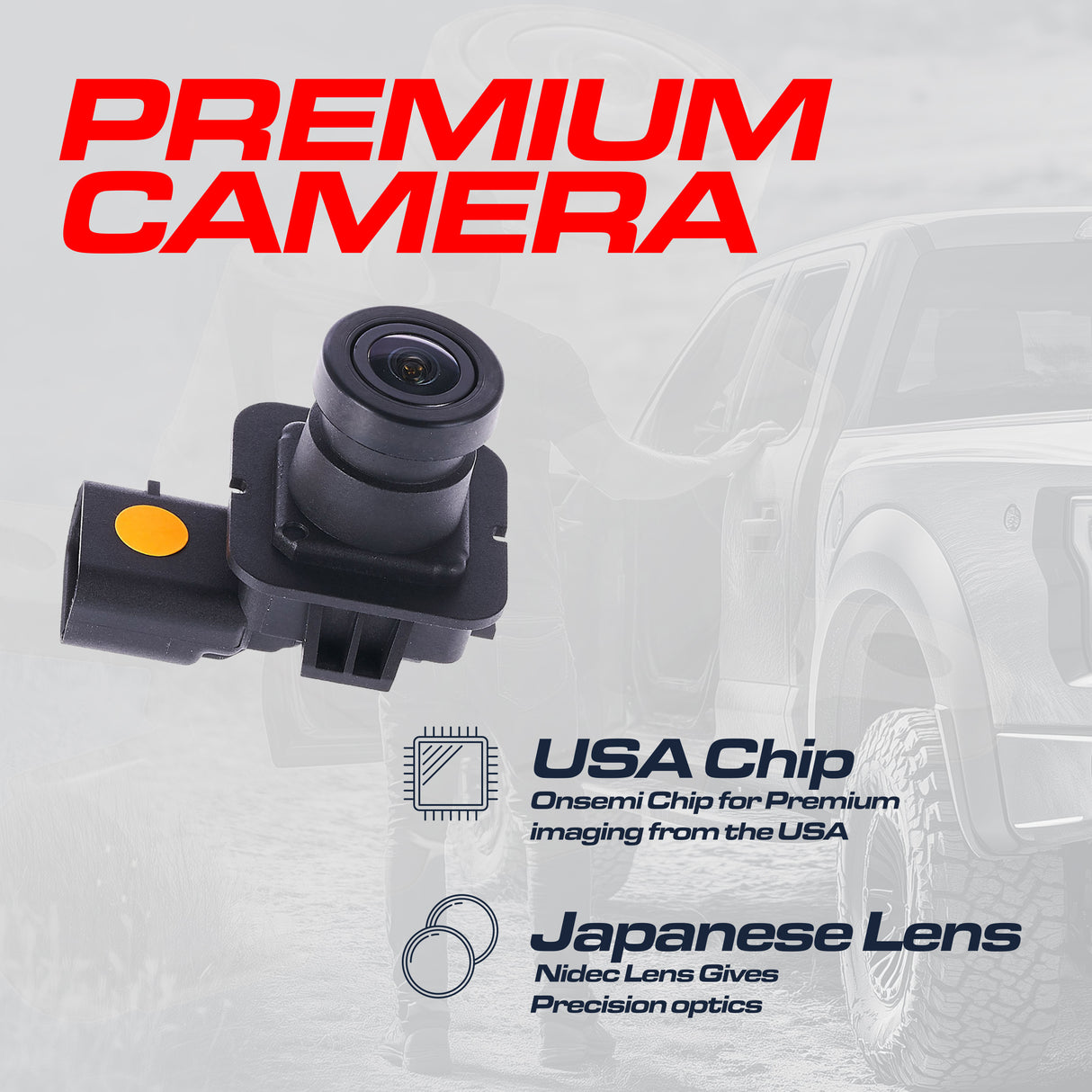Ford Fusion, Fusion Energi, Fusion Hybrid (2017-2020) OEM Replacement Backup Camera OE Part # HS7Z-19G490-A, HS7Z-19G490-D, HS7Z-19G490-F - Master Tailgaters