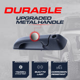 Exterior Door Handle Upgraded Black Metal Replacement for Jeep Grand Cherokee (2005-2010), Commander (2006-2010) OE Part # 55394237AI, 55394237AF, 55394237AH, 55394237AG | Front LH w/ Keyhole