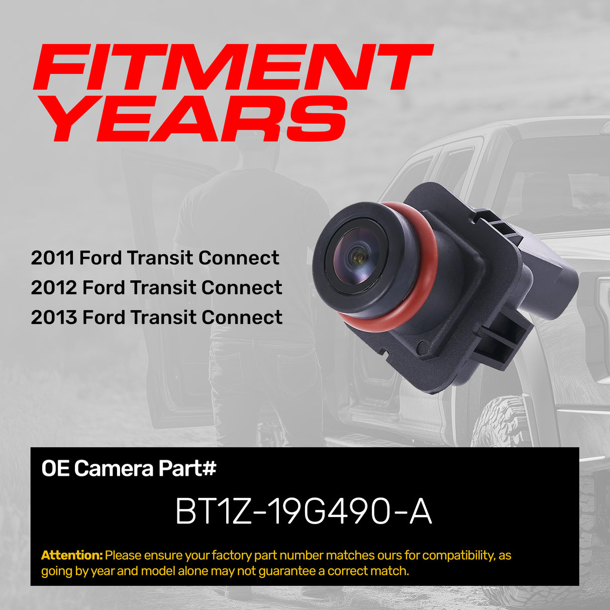 Ford Transit Connect (2011-2013) OEM Replacement Backup Camera OE Part # BT1Z-19G490-A