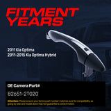 Exterior Door Handle Black/Chrome Replacement for Kia Optima (2011), Optima Hybrid (2011-2015) OE Part # 82651-2T020 | Front Right Passenger Side