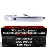Exterior Door Handle Chrome Replacement for Kia Soul (2014-2019), Soul EV (2015-2019) OE Part # 82651-B2720 | Front Left Driver Side w/ Keyhole (=Front RH)