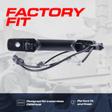 Exterior Door Handle Black Primed Replacement for Nissan Altima Coupe 08-13, Altima Sedan 07-12, Altima Hybrid 07-11, Sentra 07-12 OE Part # 80607-JA59A | Front Left Driver Side w/ Keyhole Cover