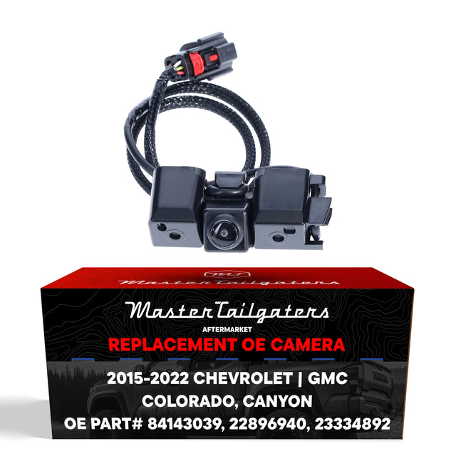 GMC Canyon (2015-2022) / Chevrolet Colorado (2017-2021) w/o HD RearVision OEM Replacement Backup Camera OE Part # 84143039, 22896940, 23334892 - Master Tailgaters