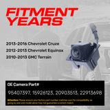 Chevrolet Cruze (2013-2016), Equinox (2012-2013) / GMC Terrain (2010-2013) OEM Replacement Backup Camera OE Part # 15926123, 20903513, 22913698, 95407397 - Master Tailgaters