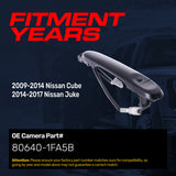 Exterior Door Handle Black Primed Replacement for Nissan Cube (2009-2014), Juke (2014-2017) OE Part # 80640-1FA5B | Back Left Driver Side w/o Keyhole