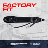 Exterior Door Handle Black Primed Replacement for Nissan Cube (2009-2014), Juke (2014-2017) OE Part # 80640-1FA5B | Back Left Driver Side w/o Keyhole