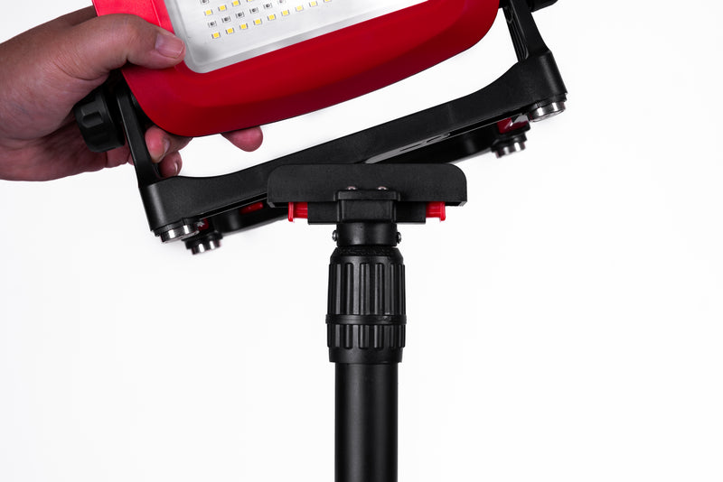 Master Tailgaters Tripod | For use with FLUD 4000 & PULSE Work Flood Lights | 30" - 48" Adjustable Height | Durable Metal & Plastic Construction
