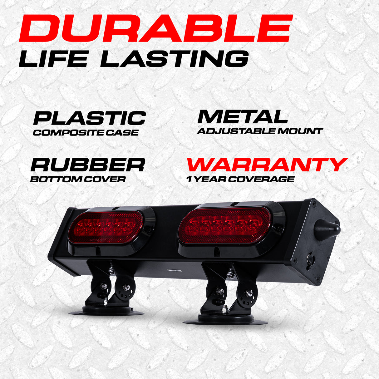 Master Tailgaters 20" Wireless Pivot Tow Double Light Bar | Ultra Bright LED | Multi Functional Signal Lights | Sturdy Magnetic Mount | 4 Pin Flat Connection