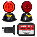 Master Tailgaters Wireless Glow Tow Lights | Multi Functional Signal Lights | Sturdy Magnetic Mount | 350+ Feet Wireless Range | 4 Pin Flat Connection | Safety Straps & Carrying Bag Included
