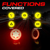 Master Tailgaters Wireless Glow Tow Lights | Multi Functional Signal Lights | Sturdy Magnetic Mount | 350+ Feet Wireless Range | 4 Pin Flat Connection | Safety Straps & Carrying Bag Included