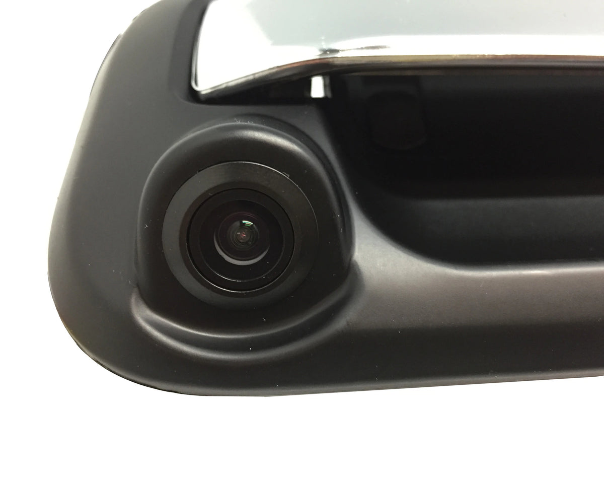 Ford F150 F250 F350 F450 F550 (2005-2016) Black/Chrome Replacement Tailgate Handle with Backup Camera