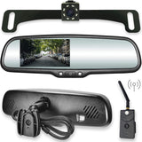 Master Tailgaters 10.5" OEM Rear View Mirror with 4.3" LCD Screen + Wireless Transmitter & 170° LED Backup Camera | Universal Rearview | Auto Adjusting Brightness LCD | Anti Glare | Full Replacement