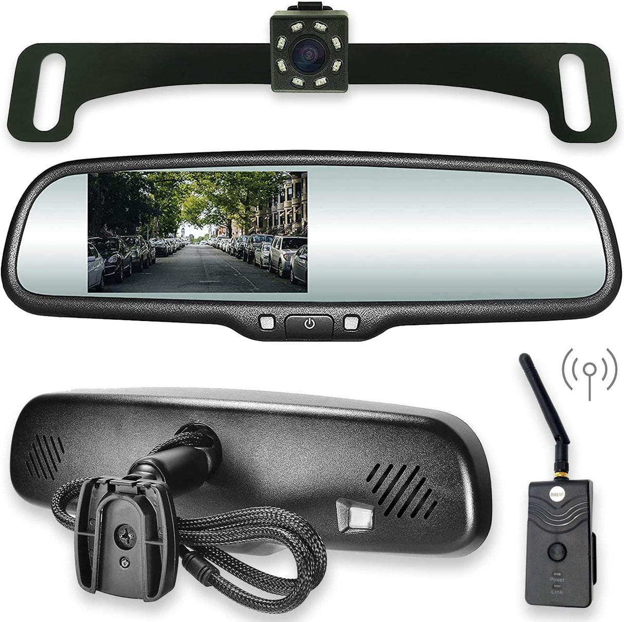 T2 Backup Camera for Car/Trucks, OEM Look Rear View Mirror Camera Monitor with IP68 Waterproof Back Up Camera Systems, Super Night Vision Reverse