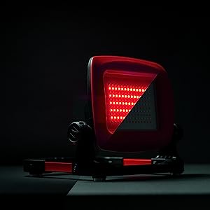 LED Work Flood Light Compatible with Milwaukee Battery - Bright White + Red Solid or Red Flashing Emergency Roadside Light Modes