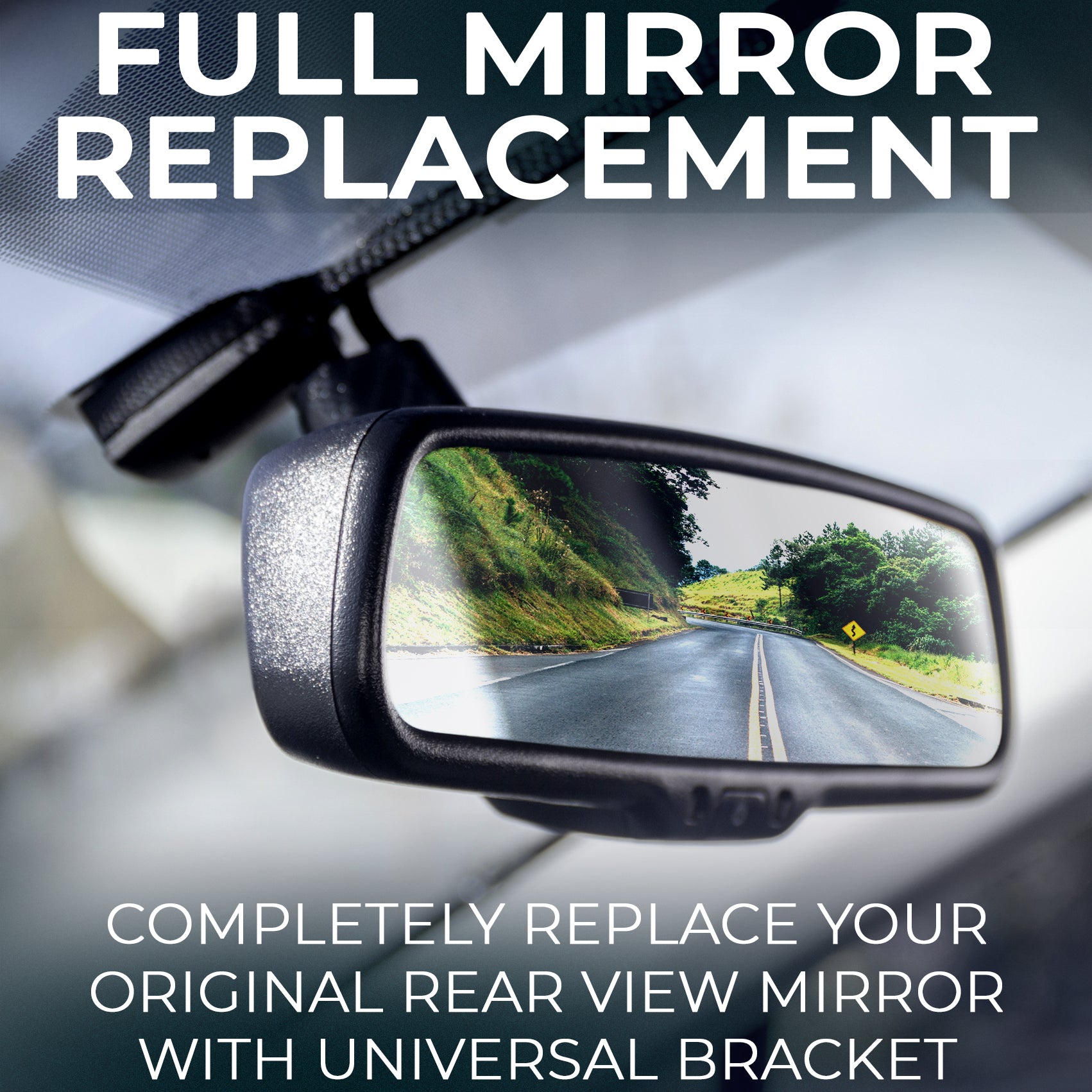 Rear View Mirror Auto Adjusting Brightness Dimming LCD Universal