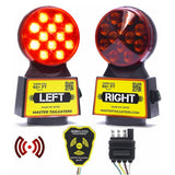 Wireless Magnetic Trailer Tow Lights | 65 Foot Range | 4 Pin Round, 4 Pin Flat, or 7 Pin Flat