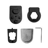 Rear View Mirror FOUR Metal Bracket Adapters with Universal Mirror Mounting Button Base | Compatible with Volkswagen, Audi, Dodge, Ford, Honda