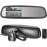 Master Tailgaters 10.5" OEM Rear View Mirror with 4.3" LCD Screen | Ultra High Brightness | Rearview Universal Fit | Auto Adjusting Brightness LCD | Anti Glare | Full Mirror Replacement