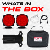 Master Tailgaters Wireless Pivot Tow Lights with Battery | Multi Functional Signal Lights | Sturdy Magnetic Mount | Choice of Connection with USB | Carrying Bag Included