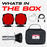 Master Tailgaters Wireless Pivot Tow Lights with Battery | Multi Functional Signal Lights | Sturdy Magnetic Mount | Choice of Connection with USB | Carrying Bag Included
