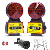 Wireless Magnetic Trailer Tow Lights | 65 Foot Range | 4 Pin Round, 4 Pin Flat, or 7 Pin Flat