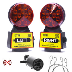 Wireless Trailer Tow Lights - Magnetic Mount - 48 Feet Range - 7 Pin Flat Connection