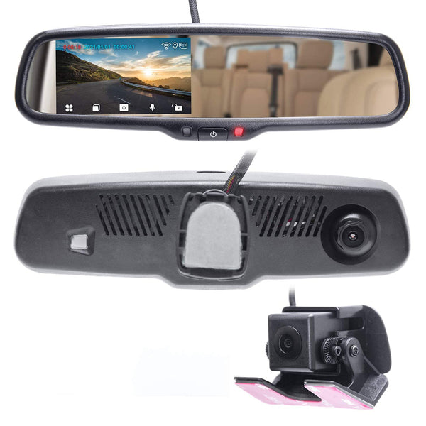 Master Tailgaters 10.6" OEM Rear View Mirror Dash Cam with 4" LCD Screen | Rearview Universal Fit | 1080p 30fps HD DVR | Dual Way Video Recorder with WiFi | Anti Glare | AHD Backup Camera Included