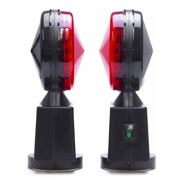 Wireless Trailer Tow Lights - Magnetic Mount - 48 Feet Range - 7 Pin Flat Connection