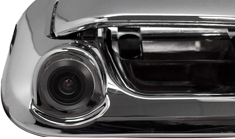 Chrome Metal Tailgate Handle with Backup Camera Replacement for Ford F150, F250, F350, F450, F550 2005-2016