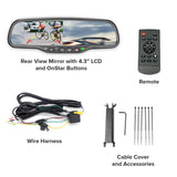 Master Tailgaters OEM Rear View Mirror with 4.3" Auto Adjusting Ultra Bright LCD and OnStar Buttons(for backup cameras) - Hooks Into Your Existing OnStar Wire - Master Tailgaters